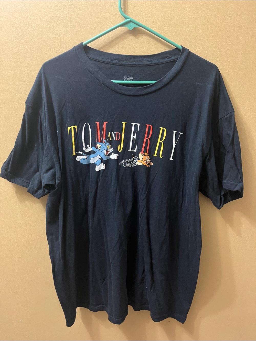 Tom and Jerry Navy Short Sleeve Graphic Tee for Kids